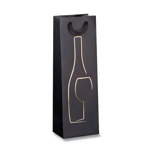 Torba na prezenty Stampa i Caldo 120 x 90 x 370 mm czarna